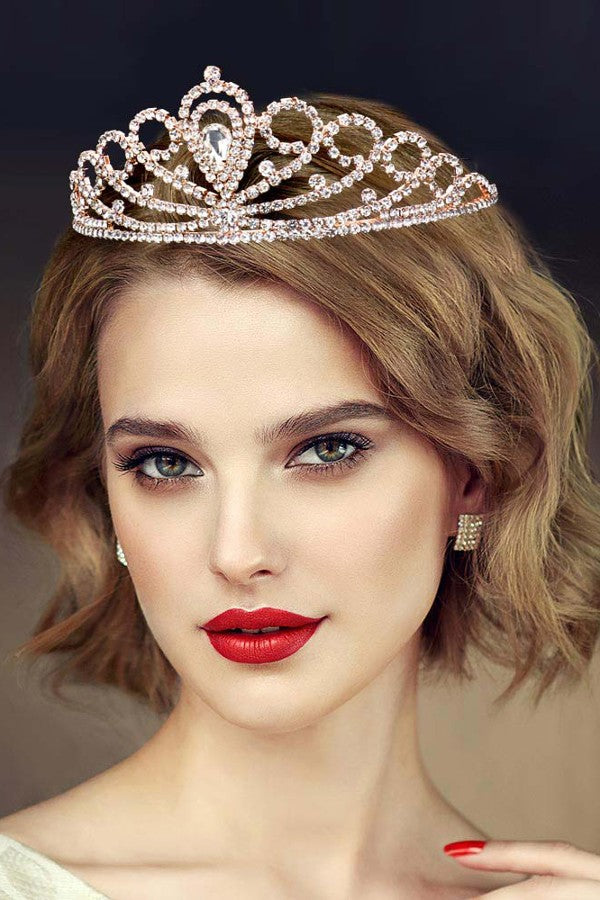 Teardrop Crystal Rhinestone Pageant Princess Tiara