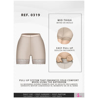 Fajas Salome 0319 | BBL Compression Shaper Shorts for Women | Tummy Control Butt Lifter Mid Thigh Shapewear Shorts | Powernet - Pal Negocio