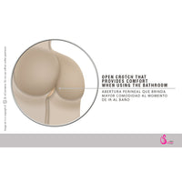 Fajas Salome 0520 | Open Bust Post Surgery Full Body Shaper for Women | Butt Lifter Knee Length Bodysuit | Powernet - Pal Negocio