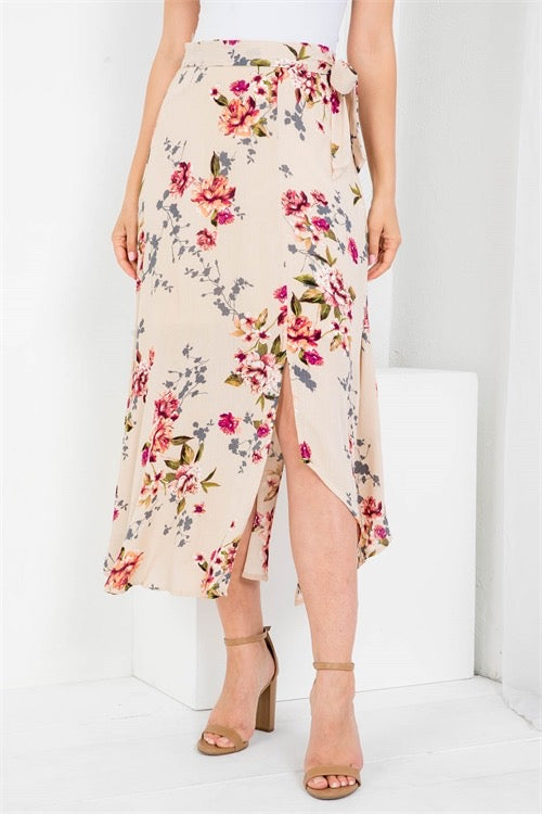 FLORAL MIDI SKIRT