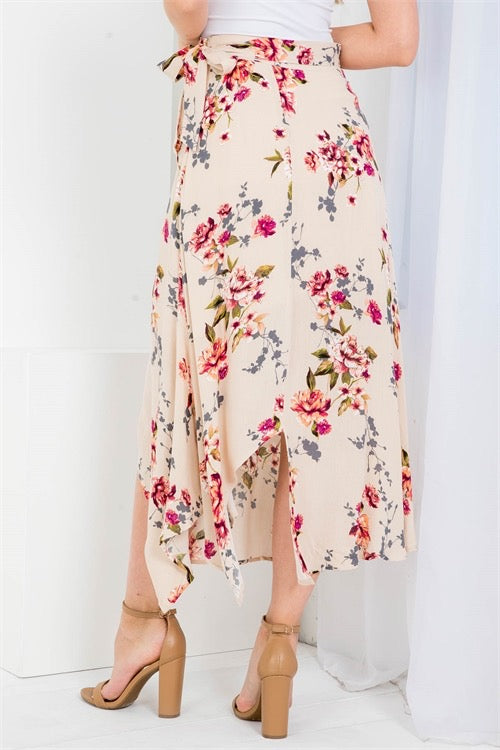 FLORAL MIDI SKIRT