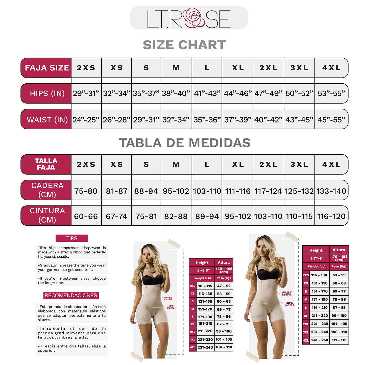LT.Rose 20828 Slimming Bodysuit Shapewear - Pal Negocio