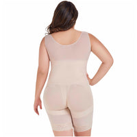 Fajas MariaE FU104 | Postsurgical Body Shaper for Daily Use | Open Bust & Mid-thigh - Pal Negocio