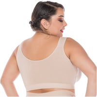 Fajas Salome 0312 | Front Closure Breast Augmentation Post Surgery Bra for Women | Powernet - Pal Negocio