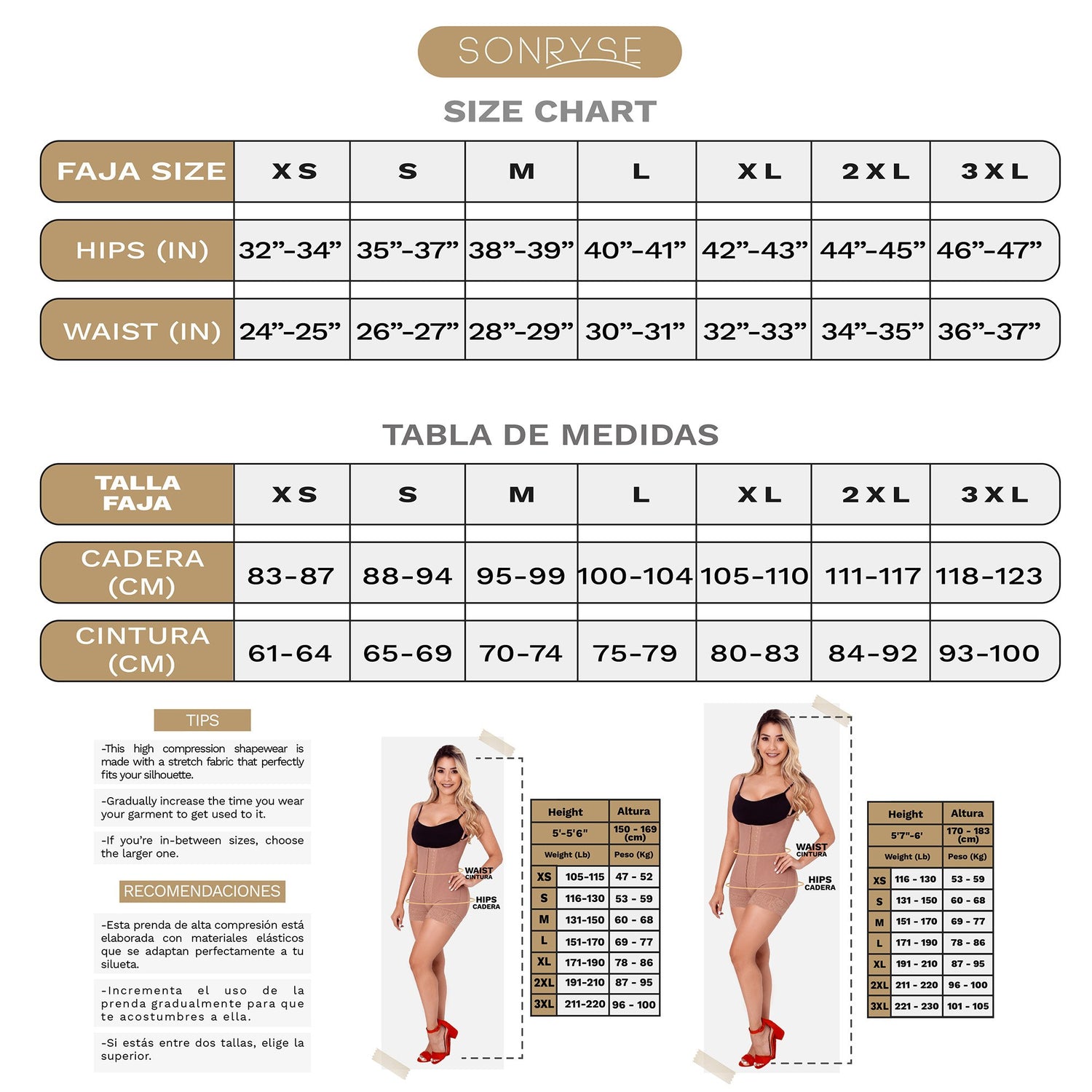 Fajas SONRYSE 053 | Colombian Shapewear | Postpartum | Post Surgery - Pal Negocio