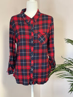 Red Plaid Plus Size Tops